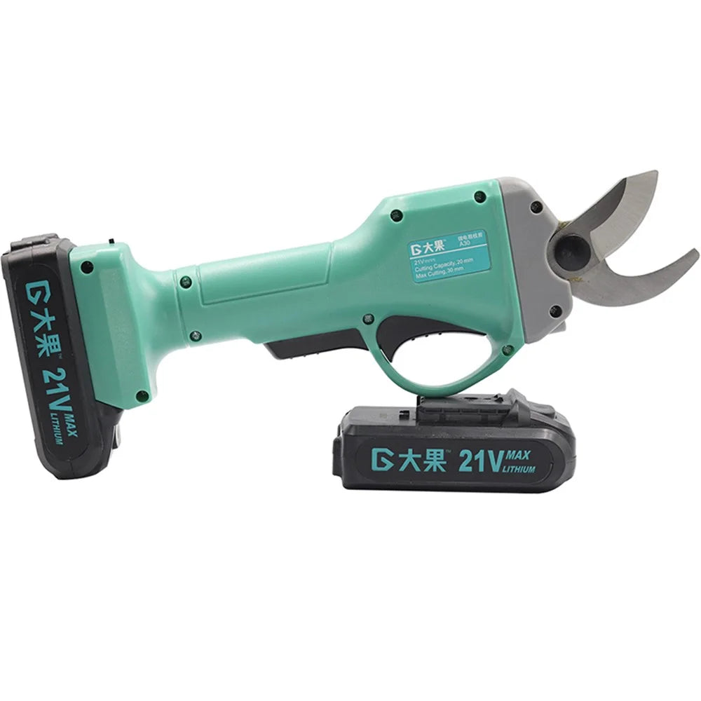 DAGO 21V Electric Pruning Shears Cordless Rechargeable Gardening Fruit Pruner Tree Branch Flowering Bushes Trimmers (1Pc Battery) - UK Plug - 1