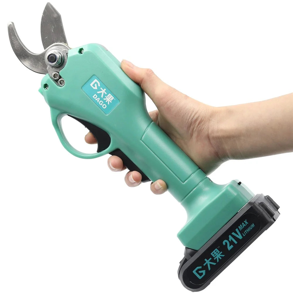 DAGO 21V Electric Pruning Shears Cordless Rechargeable Gardening Fruit Pruner Tree Branch Flowering Bushes Trimmers (1Pc Battery) - UK Plug - 7