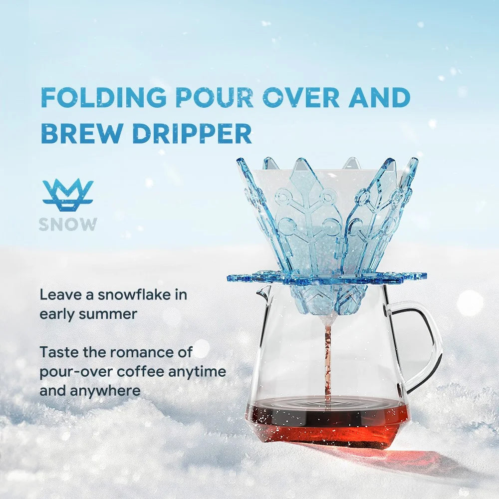 ICAFILAS PA2306 Folding Pour Over & Brew Dripper Set with 40Pcs Filter Paper Tea Coffee Folding Filter Cup (No FDA, BPA-Free) - Blue - 3