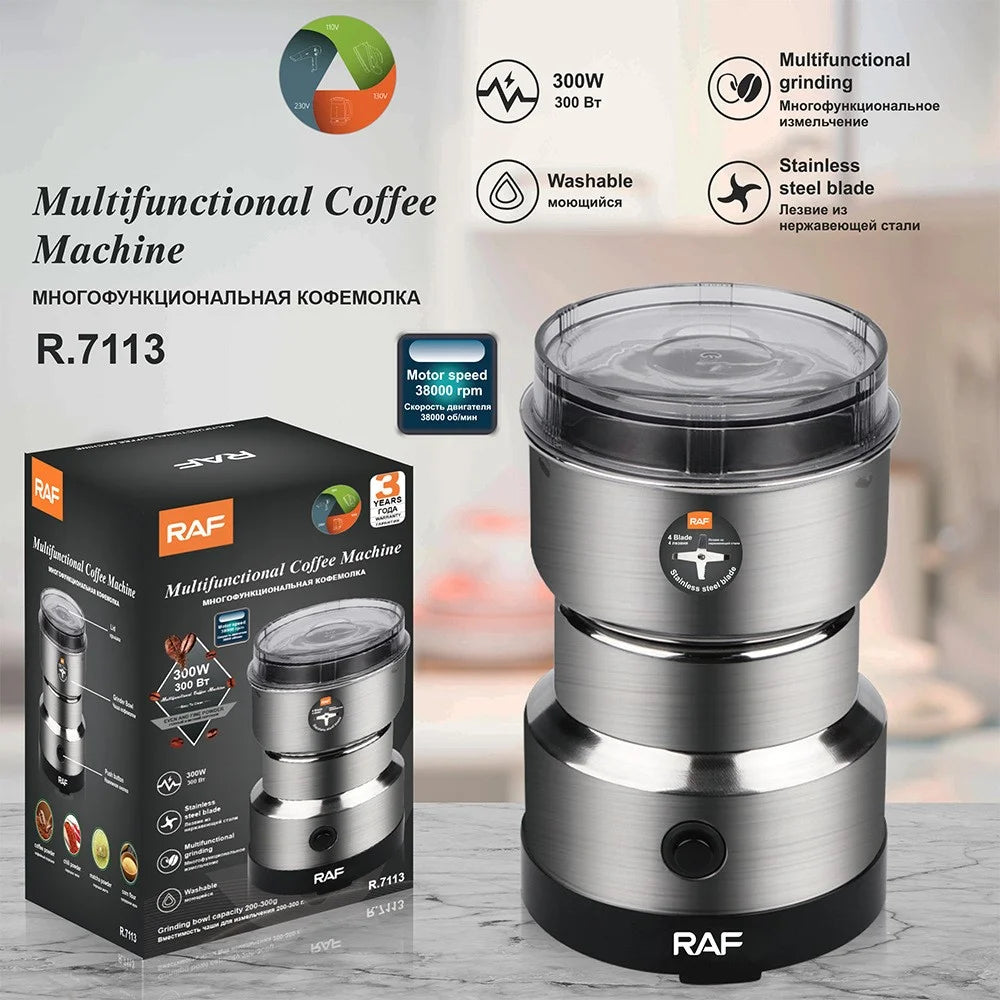 RAF R.7113 EU Plug 220V Coffee Bean Grinder Electric Coffee Machine Spice Grinder (BPA-Free, No FDA) - 2