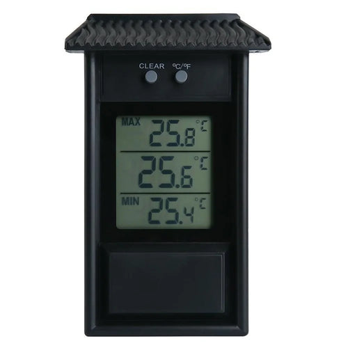 LCD Screen Outdoor Electronic Thermometer Waterproof Temperature Meter - Black - 1