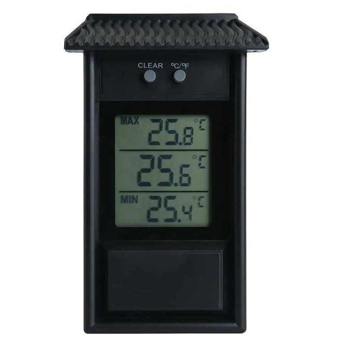LCD Screen Outdoor Electronic Thermometer Waterproof Temperature Meter - Black - 1