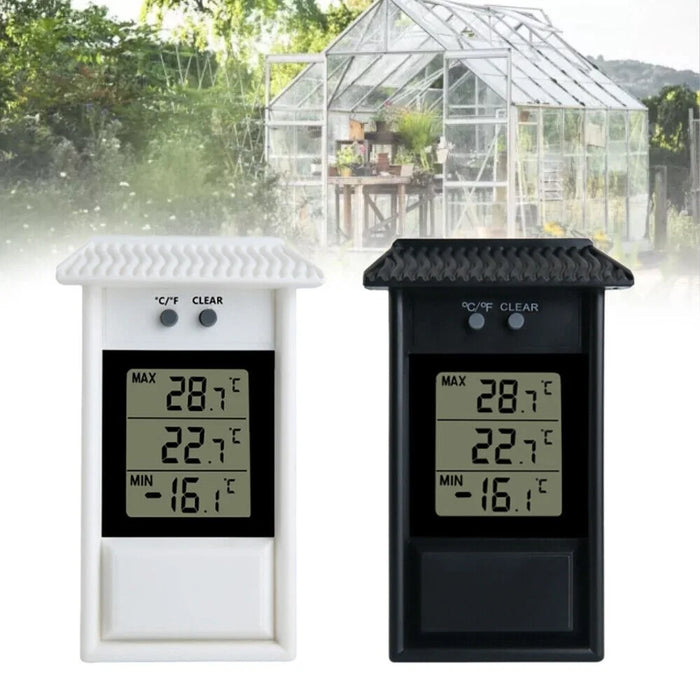LCD Screen Outdoor Electronic Thermometer Waterproof Temperature Meter - Black - 5