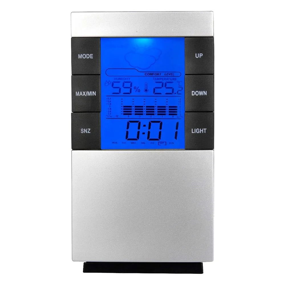 3210 Weather Forecast Creative Home Backlight Electronic Clock Thermometer Hygrometer Alarm Clock - 1