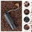 Manual Coffee Grinder 5 Blades Handheld Bean Mill Adjustable Coarseness Stainless Steel Burr Grinder - Black - 6