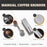 Manual Coffee Grinder Coarse Vertical Groove 5 Blade Hand Crank Mill For Coffee Beans Adjustable Coarseness - Silver - 5