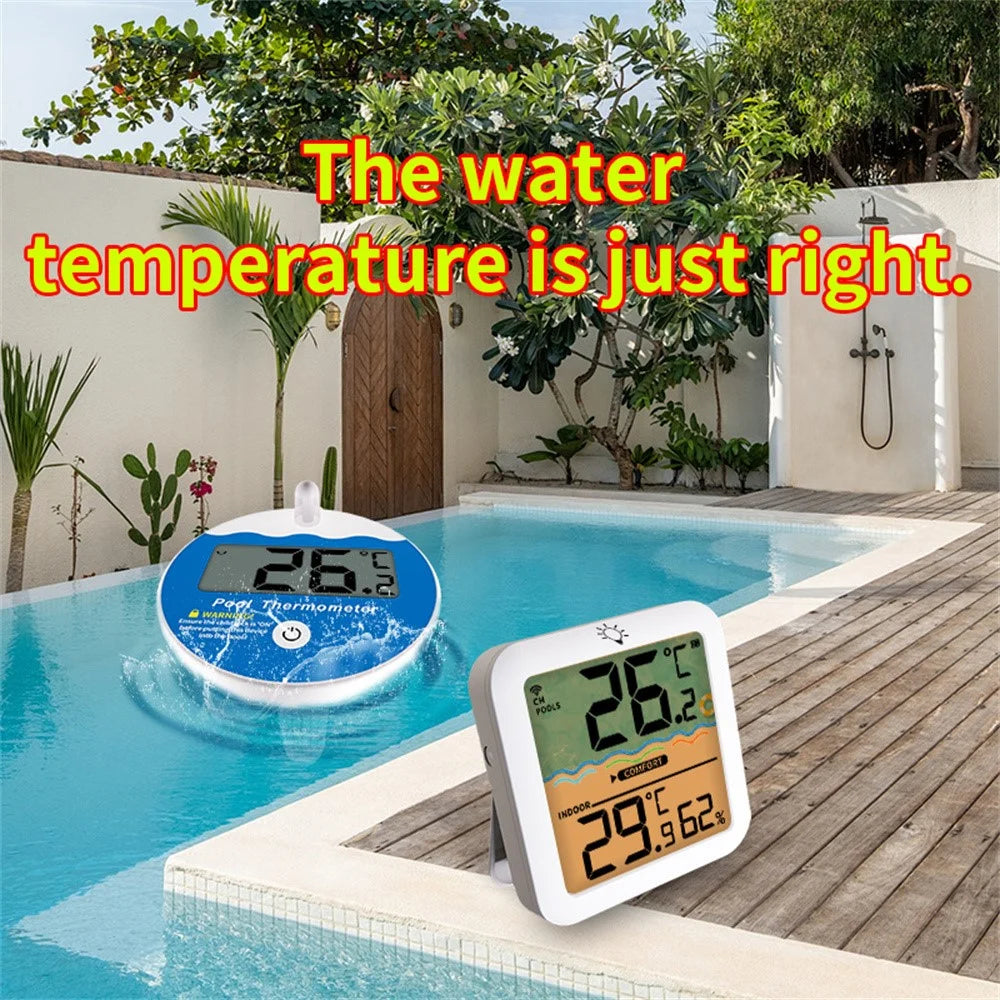 TS-PL07 Wireless Pool Thermometer IP68 Waterproof with Indoor Receiver Floating Digital Water Temperature Gauge for Swimming Pool Spa - 4