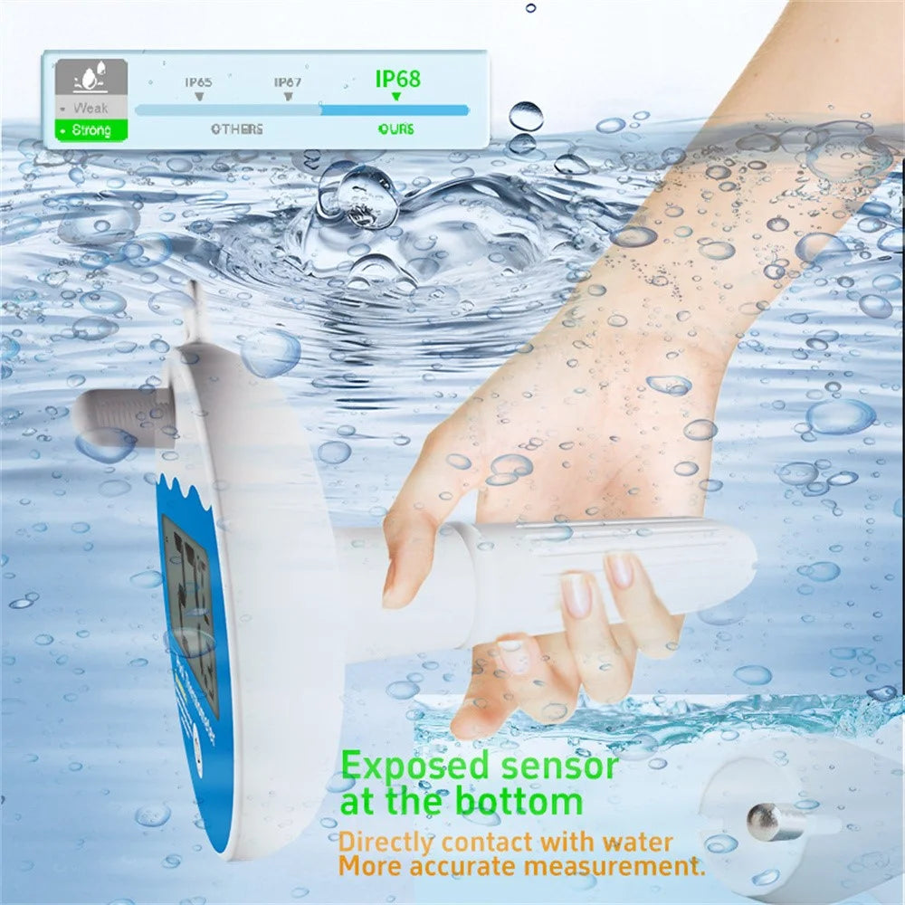 TS-PL07 Wireless Pool Thermometer IP68 Waterproof with Indoor Receiver Floating Digital Water Temperature Gauge for Swimming Pool Spa - 6