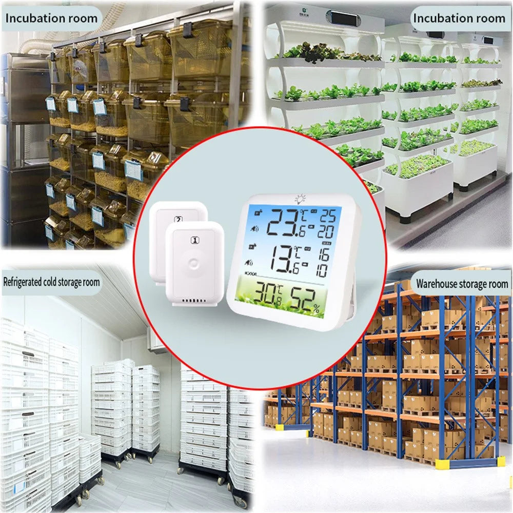 TS-8082 Dual Channel Wireless Thermometer Hygrometer Fridge Freezer 2 Sensors Temperature Alarm Temperature Monitor for Cold Storage - 4