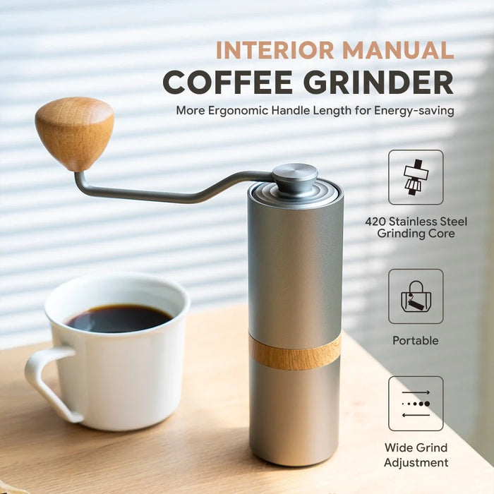 ICAFILAS GM2213 Manual Coffee Grinder Coffee Bean Hand Grinder (BPA Free, No FDA Certificate) - 2