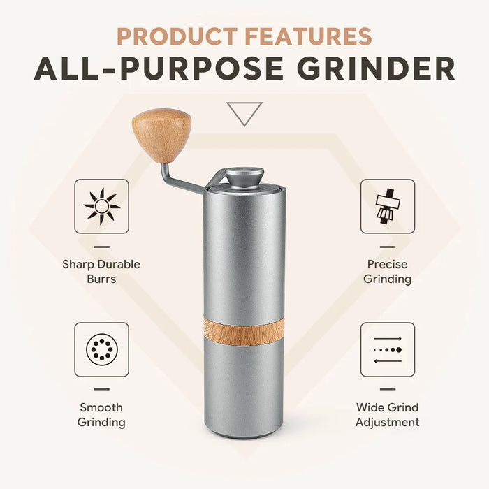 ICAFILAS GM2213 Manual Coffee Grinder Coffee Bean Hand Grinder (BPA Free, No FDA Certificate) - 4