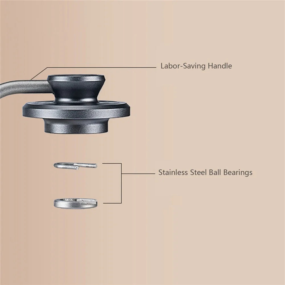 ICAFILAS Stainless Steel 7 Core Burrs Manual Coffee Grinder (BPA Free, No FDA Certificate) - 6