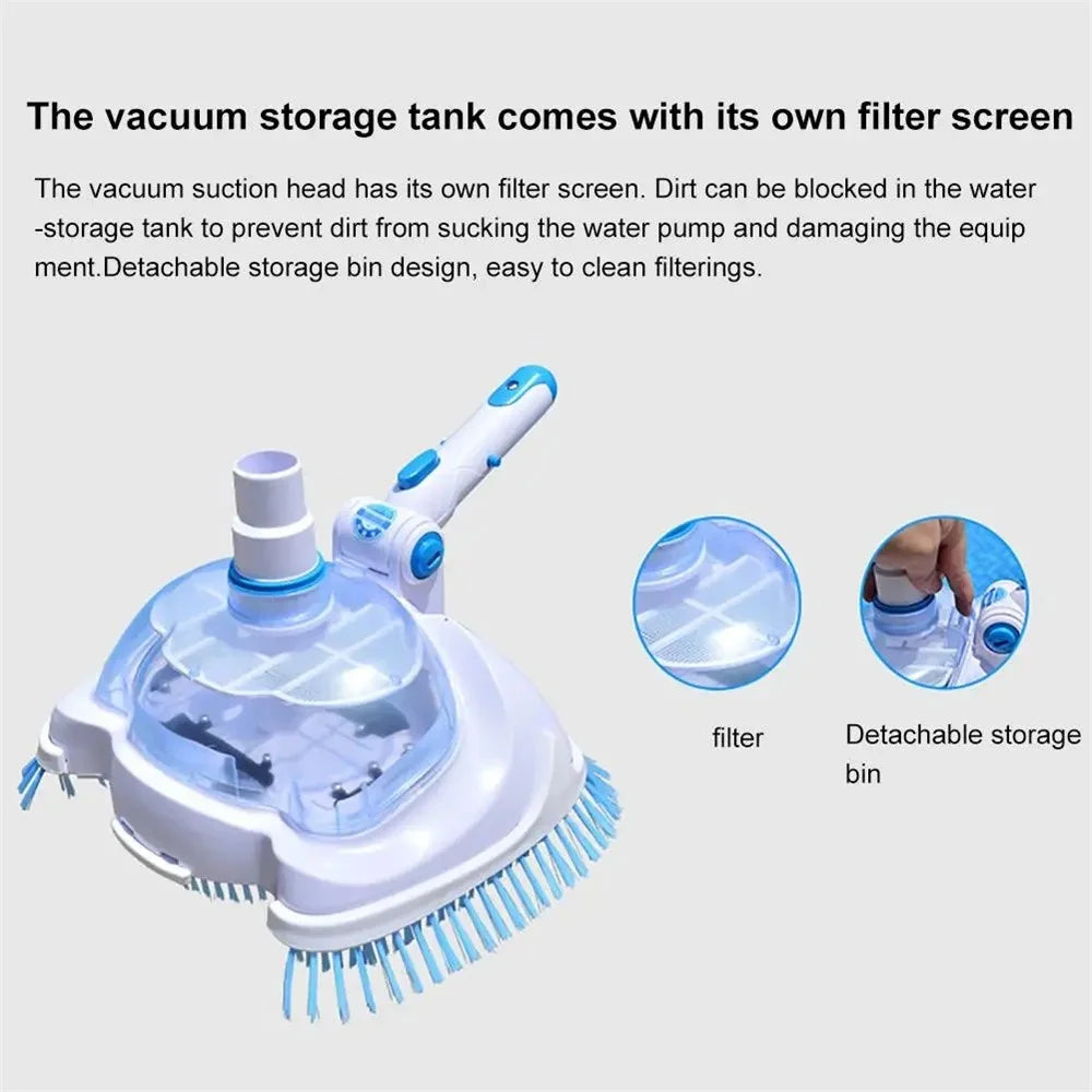 Adjustable Angle Swimming Pool Suction Vacuum Cleaner Head Nylon Brush Pond Cleaning Tool - 6