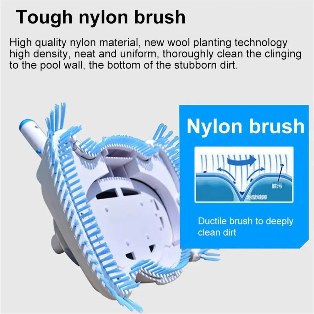 Adjustable Angle Swimming Pool Suction Vacuum Cleaner Head Nylon Brush Pond Cleaning Tool - 7