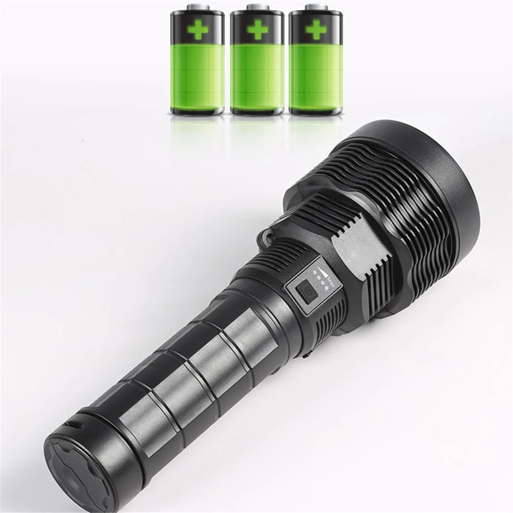 W5101 USB Rechargeable 18650 LED Flashlight Portable Torch Waterproof Spotlight Camping Lantern - 4