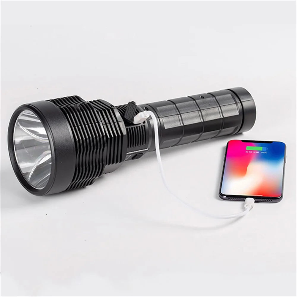 W5101 USB Rechargeable 18650 LED Flashlight Portable Torch Waterproof Spotlight Camping Lantern - 5