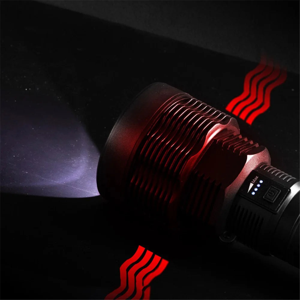 W5101 USB Rechargeable 18650 LED Flashlight Portable Torch Waterproof Spotlight Camping Lantern - 7