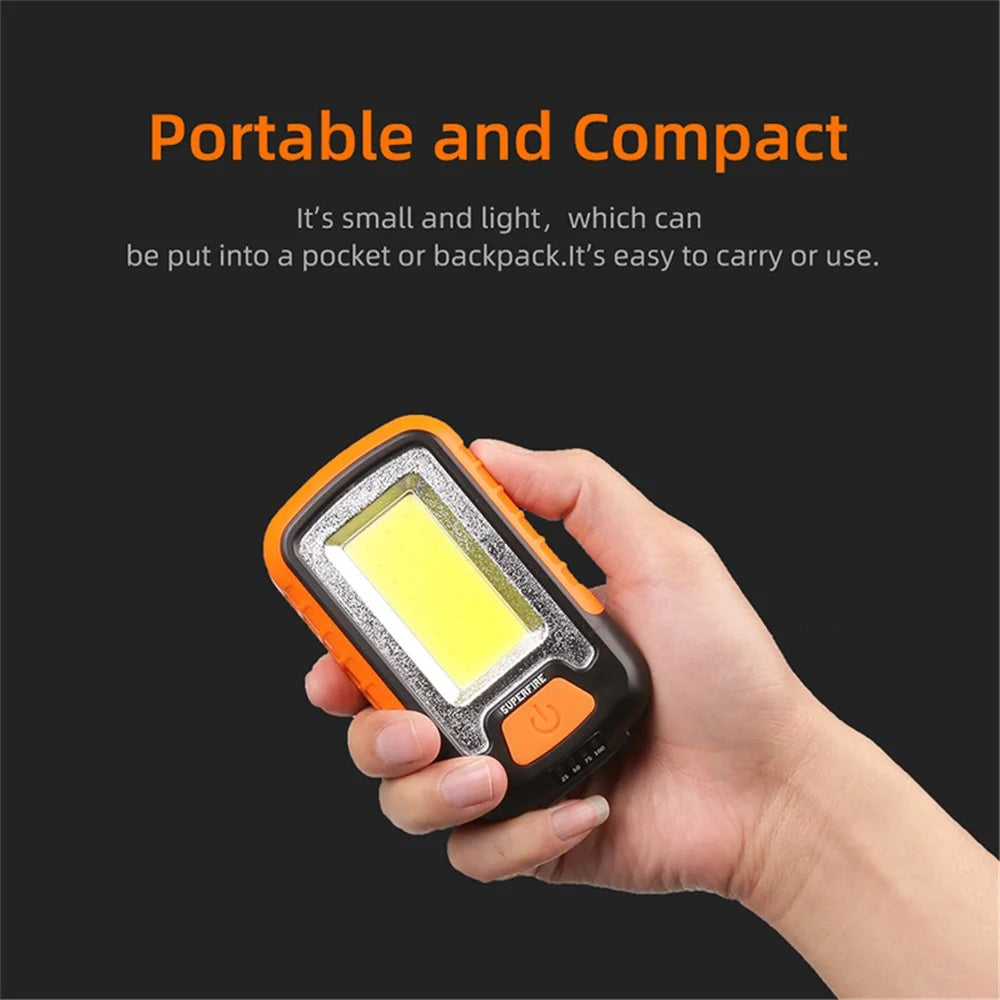 SUPERFIRE G21 Portable 650lm COB LED Work Light USB Rechargeable Waterproof Outdoor Camping Hiking Lamp - 3