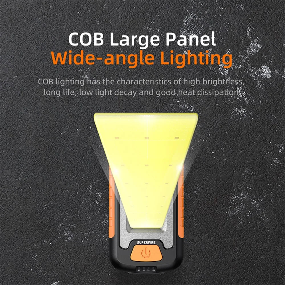 SUPERFIRE G21 Portable 650lm COB LED Work Light USB Rechargeable Waterproof Outdoor Camping Hiking Lamp - 4