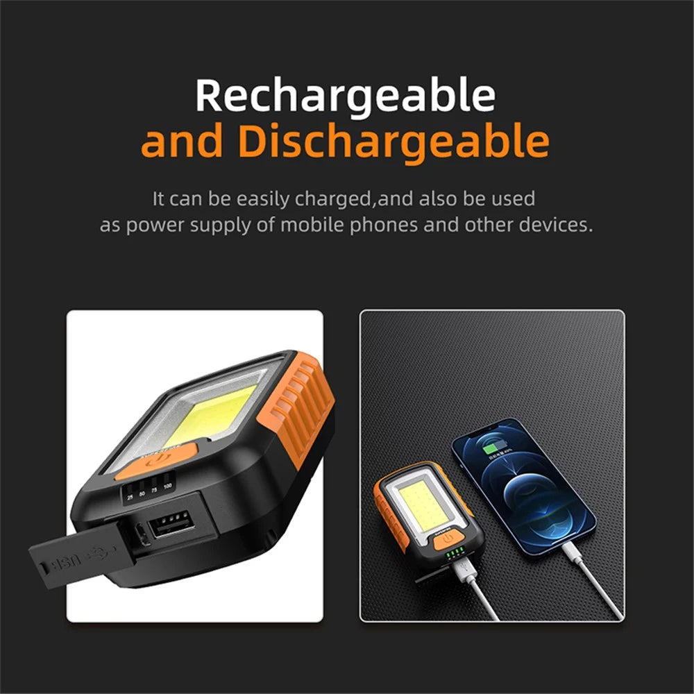SUPERFIRE G21 Portable 650lm COB LED Work Light USB Rechargeable Waterproof Outdoor Camping Hiking Lamp - 6