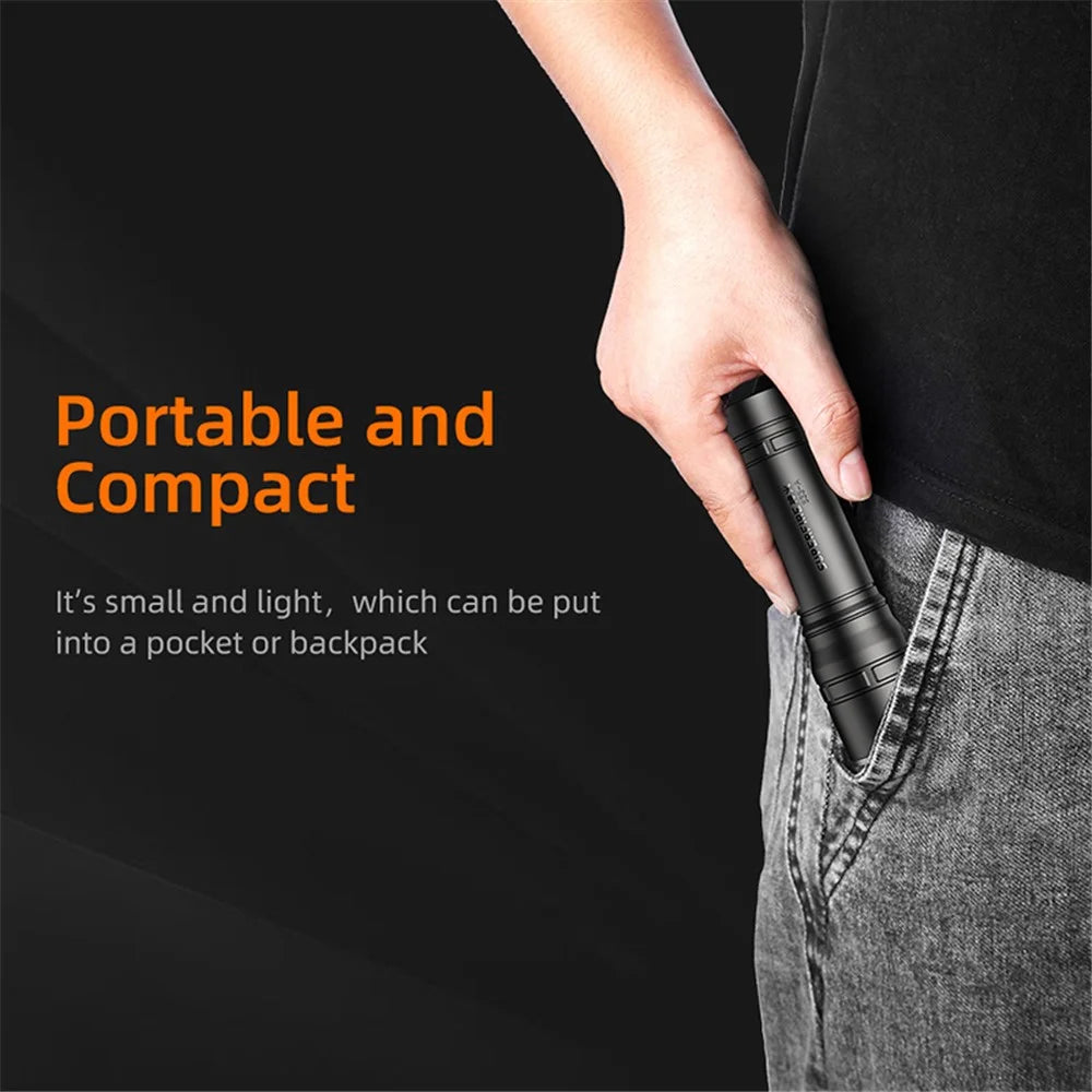 SUPERFIRE S33-A Bright LED Flashlight 4-Mode Rechargeable Waterproof Outdoor Camping Hiking Torch - 3