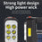 W5116-1 Multi-functional Solar Powered Flashlight Portable 6-lamp Rescue Light Waterproof Searchlight for Hiking Camping - 5