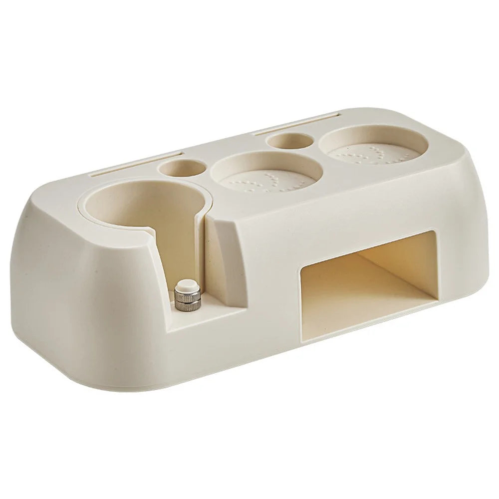 Espresso Tamping Station Organizer Box Fit for Storage 51mm / 53mm / 54mm / 58mm Espresso Tamper (BPA-Free, NO FDA Certification) - Beige - 1