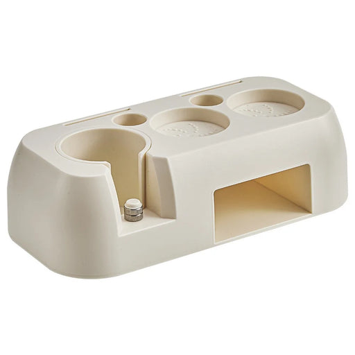 Espresso Tamping Station Organizer Box Fit for Storage 51mm / 53mm / 54mm / 58mm Espresso Tamper (BPA-Free, NO FDA Certification) - Beige - 1