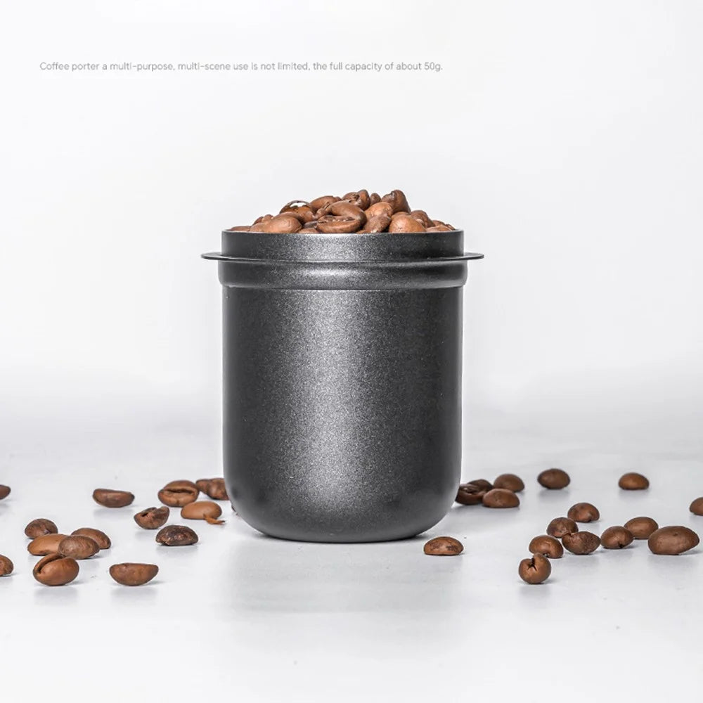 58mm Coffee Grinder Catch Cup Espresso Coffee Dosing Cup Stainless Steel Powder Catcher ( BPA Free, No FDA ) - Black - 2