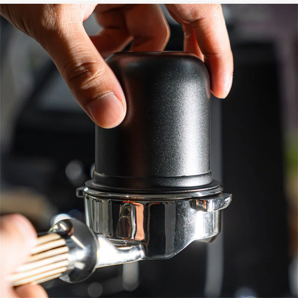 58mm Coffee Grinder Catch Cup Espresso Coffee Dosing Cup Stainless Steel Powder Catcher ( BPA Free, No FDA ) - Black - 7