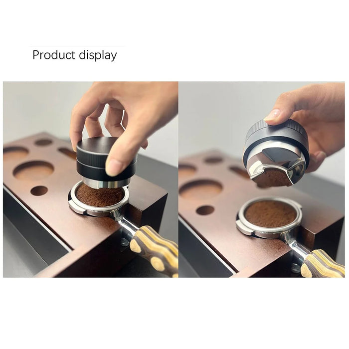 51mm Gravity Coffee Powder Distribution Tool 304 Stainless Steel Automatic Height Adjusting Coffee Tamper ( BPA Free , No FDA ) - Black - 4