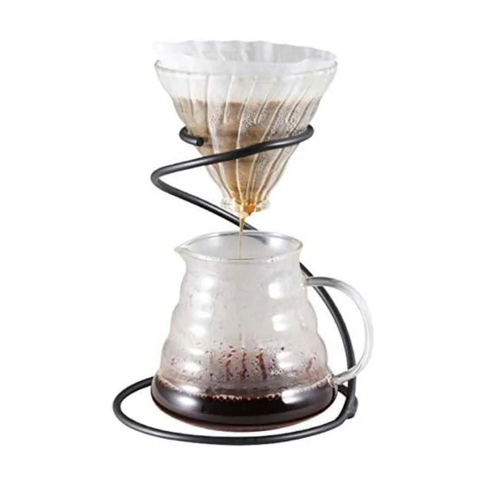 Iron Coffee Pour Over Stand Serpentine Filter Holder Drip Coffee Maker Display Dripper Rack - 2