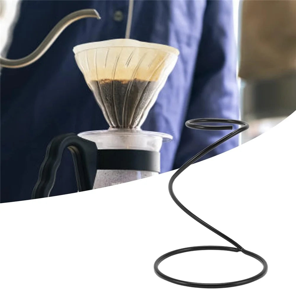 Iron Coffee Pour Over Stand Serpentine Filter Holder Drip Coffee Maker Display Dripper Rack - 5