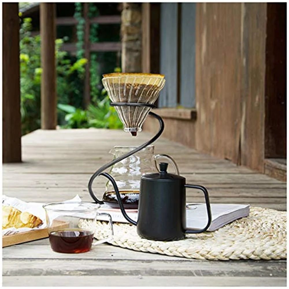 Iron Coffee Pour Over Stand Serpentine Filter Holder Drip Coffee Maker Display Dripper Rack - 7