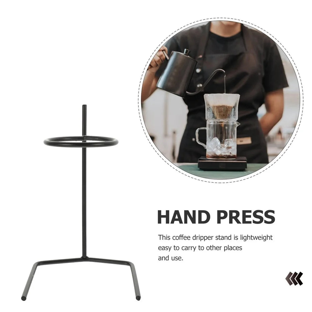 Iron Coffee Drip Filter Stand Holder Pour Over Coffee Brewing Equipment Display Rack for Cafe Use - 2