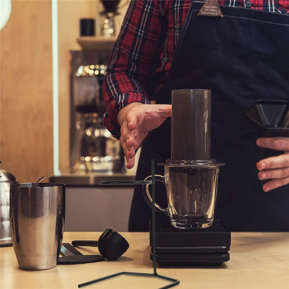 Iron Coffee Drip Filter Stand Holder Pour Over Coffee Brewing Equipment Display Rack for Cafe Use - 5