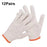 12 Pairs Safety Work Gloves Wear Resistant Cotton Protective Gloves for Construction Maintenance - 1