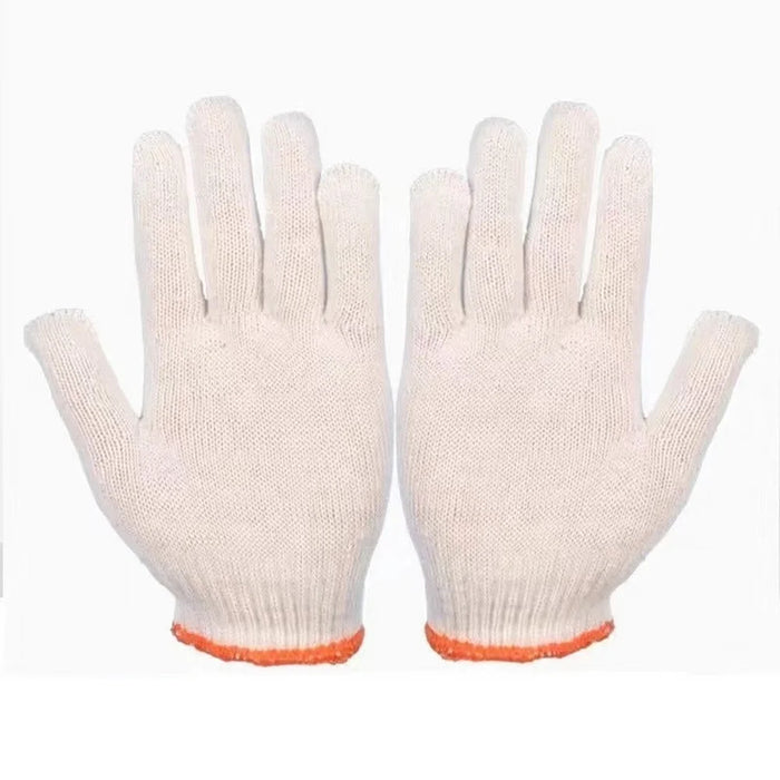 12 Pairs Safety Work Gloves Wear Resistant Cotton Protective Gloves for Construction Maintenance - 2