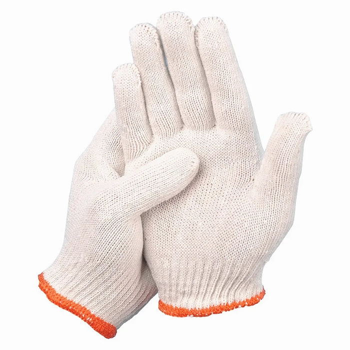 12 Pairs Safety Work Gloves Wear Resistant Cotton Protective Gloves for Construction Maintenance - 3