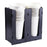 2 Compartments Acrylic Paper Cup Dispenser Organizer for Coffee Shop Cafe Restaurant Office Use - 1