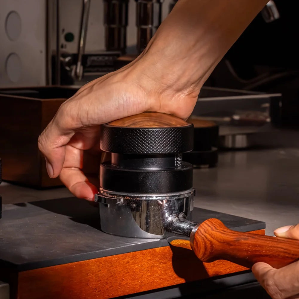 Threaded Bottom Self-Leveling Coffee Tamper Gravity Calibrated Pressure 304 Stainless Steel Espresso Distributor (BPA-Free, No FDA) - 51mm - 4