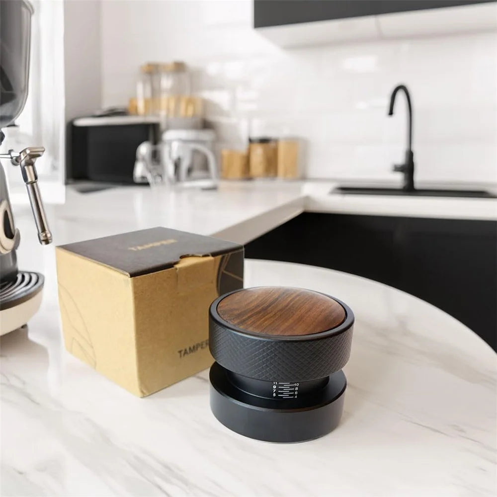 Threaded Bottom Self-Leveling Coffee Tamper Gravity Calibrated Pressure 304 Stainless Steel Espresso Distributor (BPA-Free, No FDA) - 51mm - 7