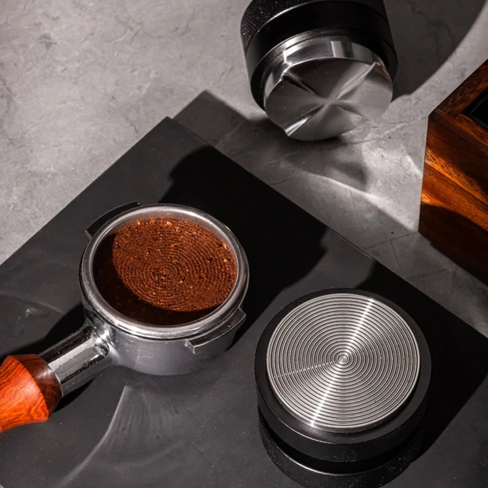 4-Blade Bottom Coffee Tamper Gravity Calibrated Pressure 304 Stainless Steel Espresso Distributor (BPA-Free, No FDA) - 51mm - 6