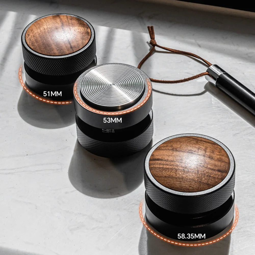 4-Blade Bottom Coffee Tamper Gravity Calibrated Pressure 304 Stainless Steel Espresso Distributor (BPA-Free, No FDA) - 51mm - 7