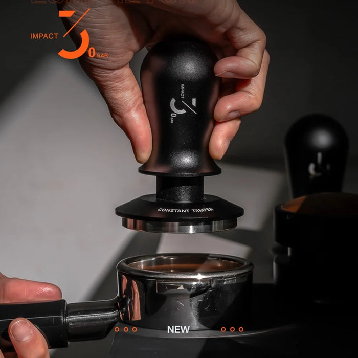Coffee Tamper Espresso Distribution Tool Adjustable Pressure Spring Loaded Tamper (BPA-Free, No FDA) - 51mm / Black - 3