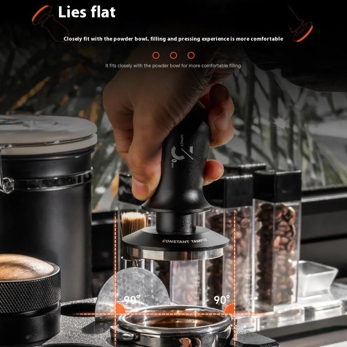 Coffee Tamper Espresso Distribution Tool Adjustable Pressure Spring Loaded Tamper (BPA-Free, No FDA) - 51mm / Black - 4