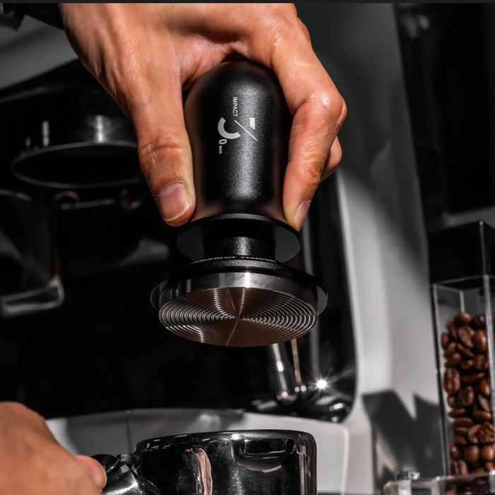 Coffee Tamper Espresso Distribution Tool Adjustable Pressure Spring Loaded Tamper (BPA-Free, No FDA) - 51mm / Black - 6