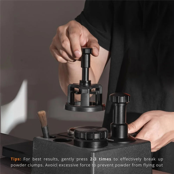 Coffee Distribution Tool Magnetic Base Adjustable Depth Needle Espresso Powder Distributor (BPA-Free, No FDA) - 51mm - 6