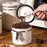 304 Stainless Steel Coffee Canister 1.2L Food Storage Container with Date Tracker, Scoop for Coffee, Beans - White - 3