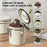 Coffee Bean Storage Container 1800ml Stainless Steel Airtight Canister with CO2 Valve For Coffee Grounds Tea - Beige - 3